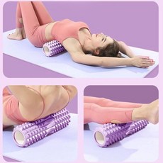 필라테스 요가 바디 근육 스트레칭 폼롤러 돌기형, 퍼플, 1개