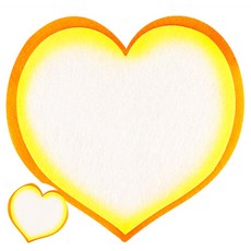 [팔마누] 공예재료 어린이만들기 초등학생만들기 펠트 하트판 신형 투톤 노랑