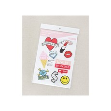 퀼트스타 아이론 스티커_펀&러브, 1개, 혼합