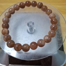 金骨幹水晶圓珠手串 8mm 手工串製 男女皆宜, 1個