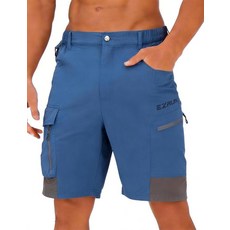 EZRUN 남성용 하이킹 카고 반바지 빠른 건조 골프 야외 작업 전술 반바지 낚시 여행용 멀티 포켓 포함 144183