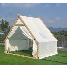 야외 캠핑 삼각 텐트 민박 숙소 바베큐 화로 야시장, 기본 사용 인원, 입구 3m 3 . 5m 텐트 화이트