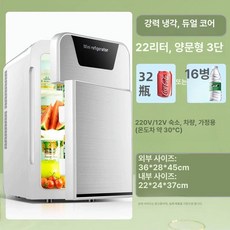 프리미엄 단일 음식물쓰레기 보관 냉장형 초소형 보존식 보관용, 기본 모델명/품번, 22L 듀얼코어 양문형