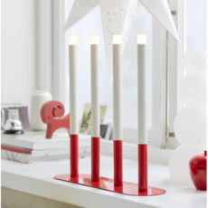 이케아 스트롤라 LED촛대 양초 모양 배터리식/레드 606.068.31