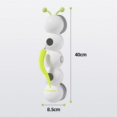 interactivos 電動毛毛蟲貓咪玩具 智能感應自動逗貓, 感應毛毛蟲【1個替換尾巴】, 1個