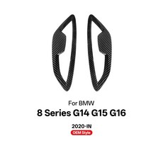 BMW 8 시리즈 G14 G15 G16 20-현재 리얼 카본 사이드 펜더 트림 세트 호환, OEM 스타일