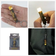 我的世界週邊 苦力怕擺件 創意炫酷氛圍火把燈 礦燈 變色藥水瓶桌麵燈光裝飾小夜燈 麥塊TZ, 迷你小火把燈掛飾（充電款）