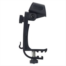 스네어 타악기 클립 블랙 드럼 마이크 마이크 림 클램프 홀더 드럼 액세서리, 검은색