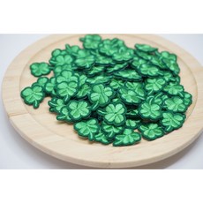 미니 네잎클로버 와펜 열접착와펜 패치 DIY ( 1.5 x 1.9 cm), 1개