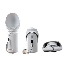 寵物隨行杯 550ml 軟水壺 狗狗外出水杯, 1個, 典雅灰