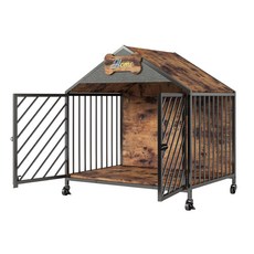 Mommy want 木質歐風狗屋 73*69*51CM 寵物室內木屋 狗屋 寵物屋, 木色, 1箱