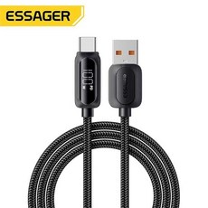 에세이저 USB A타입-C타입 LED 100W 7A 초고속충전케이블 ES-X57, 1개, 3m, 다크그레이