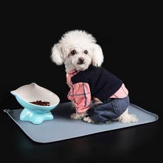 반려동물 방수 실리콘 식기매트, 1개