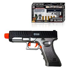 하하토이 리얼샷 탄피 배출 TF GLOCK 장난감 권총, 매트블랙, 1개