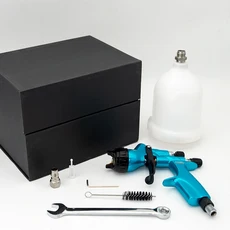 NVE-스테인레스 스틸 노즐 에어 스프레이 건 1.3mm 수성 페인트/바니시 툴, 02 BLUE