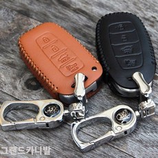 그랜드카니발 스마트키케이스 천연가죽(호환 상품), HLR-121, 블랙, 1개