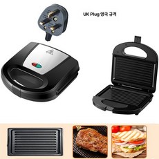 가정용 미니 논스틱 팬 스테이크 그릴 아침 토스트 표면, 220V 스트립 팬니 영국, 기본 색상