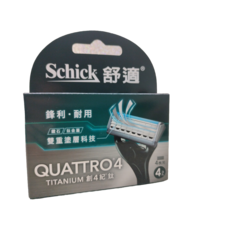 Schick 舒適牌 創4紀鈦刀片, 1個裝, 1個