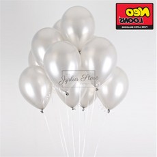 JS 펄실버 30cm 풍선100개 풍선아트 생일파티풍선