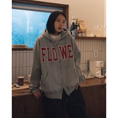 해비즘 HAVISM FLOWER ZIP UP HOOD GREY