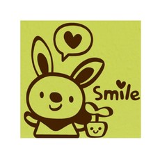 카페 레스토랑 콘센트 온 오프 귀여운 토끼 오리 그림 스티커 갈색
