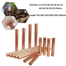 자이놈 1pcs/5pcs 다양한 의 구리 막대 빨간색 금속 직경 라운드 바 가공 3 30mm 길이 50 300mm, [31] 5pcs-3x100mm, 1개
