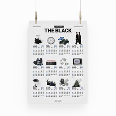 2026년 연력포스터 한장달력 캔버스포스터 캘린더 액자 오브제 포스터 The Black, 1개