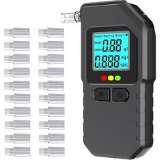음주 측정기 디지털 BAC 테스터 자동차 이력 및 실험실용 측정기 LED 그레이) 듀얼 가정 LCD 감지 여행용 디스플레이 신속 휴대용 (다크 메모리 프로세서 코어, Breathalyzer, 휴대용 BAC 트래커 알코올
