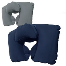 캠핑 이중에어풍선 여행용목베개 휴대용 18323pc 1(ea), 그레이