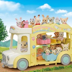 실바니안 패밀리 써니캐슬 아기유치원 3층 버스 인형 피규어 장난감 lej+581wv