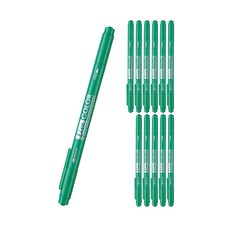 모나미 라이브칼라 사인펜, 그린, 12개