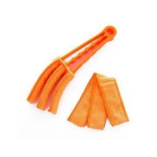 마이크로 화이버 자동차 에어컨 벤트 청소 브러시 창 그늘 셔터 블라인드 루버 클리너 먼지 떨이 1Pc, 01 Orange, 1개