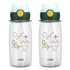 오카디 아웃도어 시피 빨대컵 700ml, Green, 2개