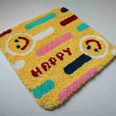 해피유통 유아 아동용 귀여운 캐릭터 원형 방석 소프트 플러시 체크 무늬 좌석 쿠션 사계절 사용 가능, 40*40센티미터., 39