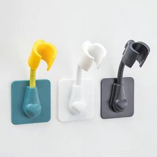 免打孔無痕可旋轉納米膠花灑支架 瓷磚專用淋浴噴頭固定器, 隨機色 固定款-不可調節