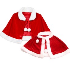 크리스마스 코스튬 산타망토 L형/S형, 02 산타망토 L형 (소), 1개, 빨강