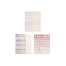 3COINS 指甲貼紙 3入組 可愛圖案貼 DIY美甲貼片, 1個, 01草莓/愛心/花朵, 01草莓/愛心/花朵