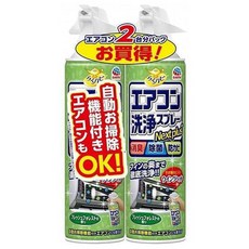 Earth製藥 免水洗冷氣清潔劑 420mlX2瓶/組 森林香/綠, 1個