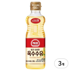 해표 옥수수유, 900ml, 3개