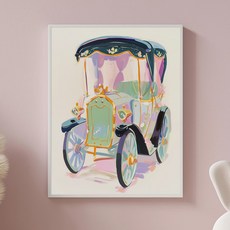 동화감성 공주포스터 시리즈2 18종 11-18 카페 아이방꾸미기 핑크인테리어 캔버스 그림액자 출산선물 키즈룸꾸미기 아이감수성 높이기, 화이트메탈액자 (21x26cm)