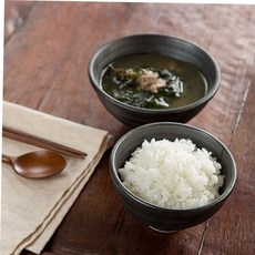 원형 그릇기 세트 돌비 줄공기 이천도자기 대접, 화이트