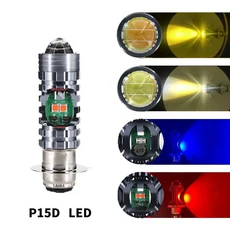 헤드라이트조명바이크 오토바이 H4 BA20D P5D LED 플 3030 칩 6000K 스트로코픽 플매트 카펫 러그 앤 플, 03 P5D, 01 PC