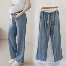 임산부 밴딩 스토퍼 청바지 여름 임부복 데님 팬츠 9076