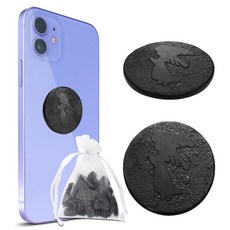 [ 893577 ] 휴대폰용 숭가이트 스티커 2개 + 생 스톤 세트 - 노트북 컴퓨터용 30mm/1.18인치 플레이트 수호 천사