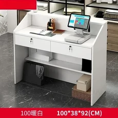 심플한 모던한 바 상업 책상 데스크 출납원 사무실 의류 이발소 응접실 매장 카운터 가구, 100 Warm White