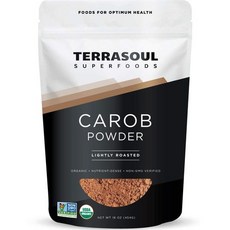 Terrasoul 슈퍼foods 캐롭 파우더 1 Lb - 코코아 파우더 대체품 섬유질 함량이 높음, 453.6g, 1개