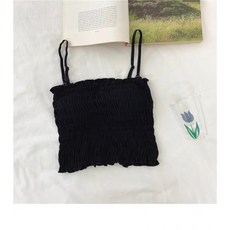 TRUDA GIRL 平口吊帶背心 木耳邊皺皺抹胸細肩帶背心