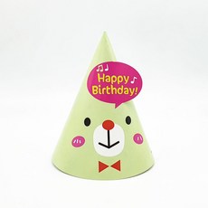 온코 파티용품 꼬깔모자 생일용품 파티복장 생일모자 곰돌이 고깔모자
