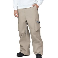 OymyakON 온 남성용 배기 스키 팬츠 스노우 스노우보드 단열 방수 방풍 겨울 아웃도어 루즈 스노우팬츠 카키 L 288309