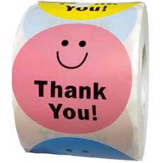 5CM 대형 스마일 땡큐 스티커, 1세트, 혼합(S134)대형500매